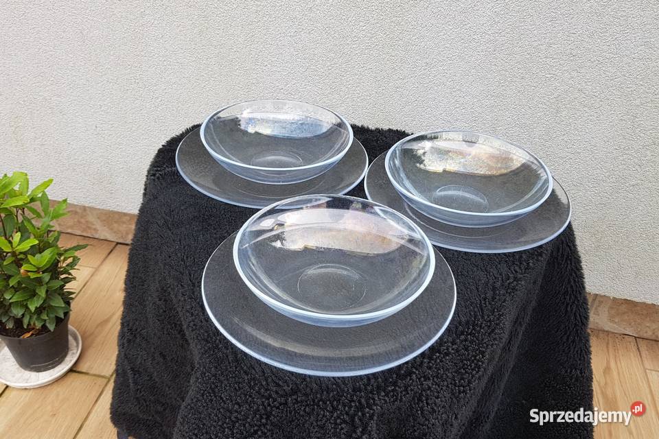 Szklane talerze obiadowe sprzedam
