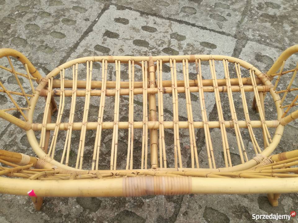 Sofa wiklinowa z poduszkami 60cm Stargard