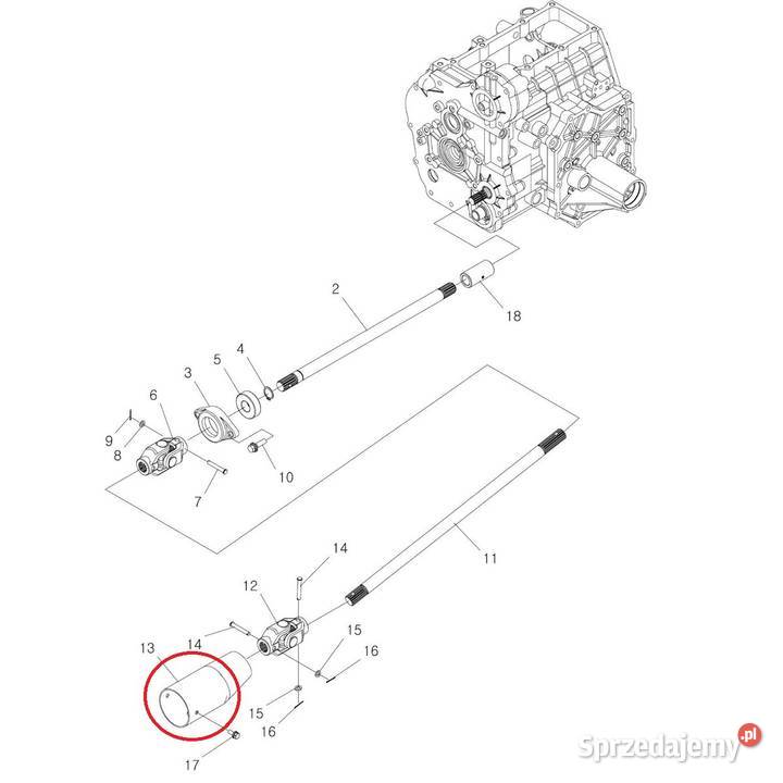 Osłona wałka Cardana TRG380 LS Tractor 40194117 Tajęcina sprzedam