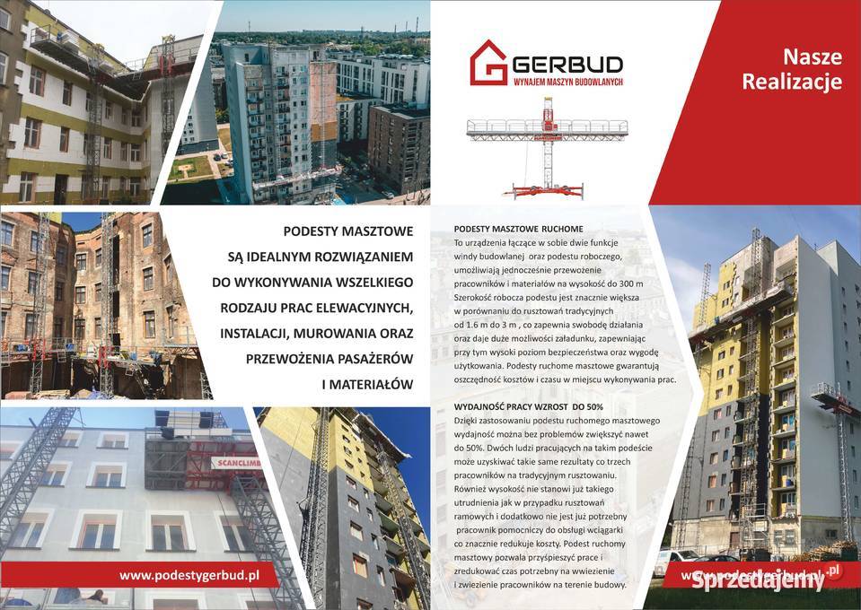 Podnośnik Podest Roboczy Masztowy Winda Łódź
