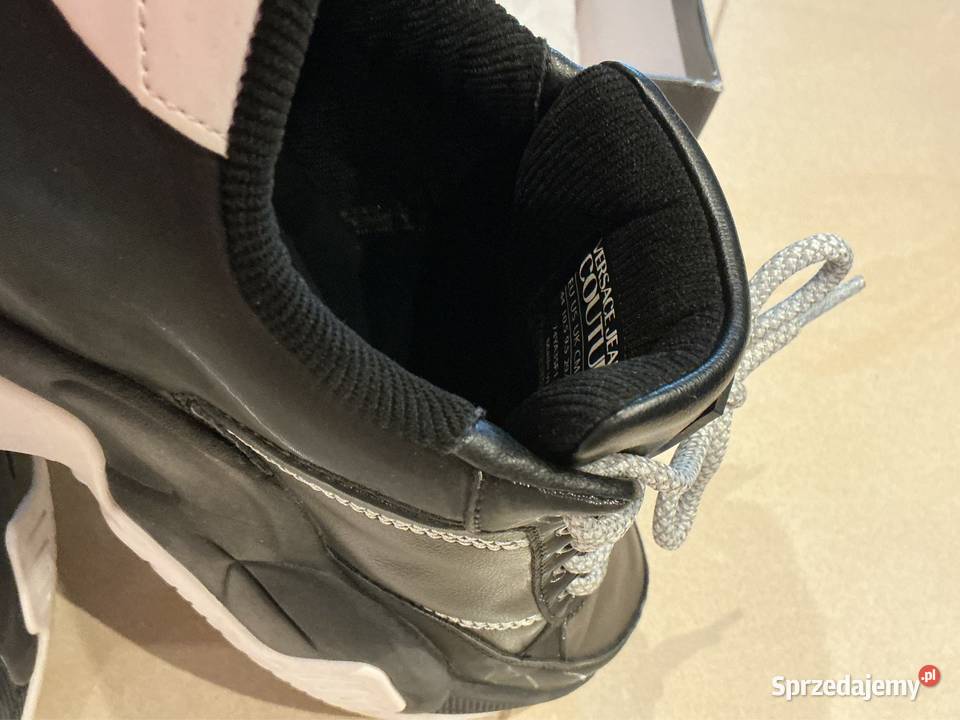 Sneakersy Skórzane Męskie Versace Jeans Couture czarny Nowa Sól