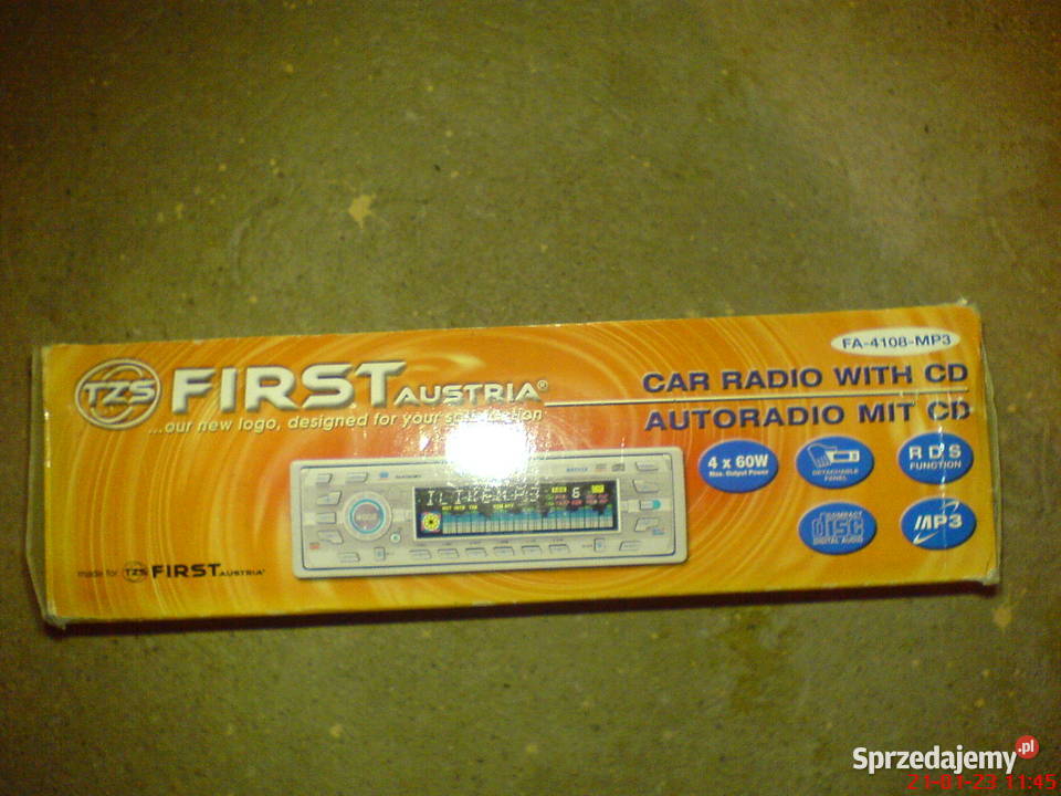 Radio do auta First Austria FA4108 MP3 CD mp3 Ruda Śląska