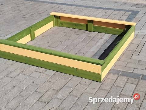 piaskownica drewniana sześciokątna kwadratowa Bartniczka