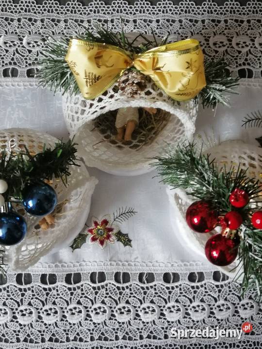 Stroik świąteczny szydelkowy Ozdoby świąteczne Katowice