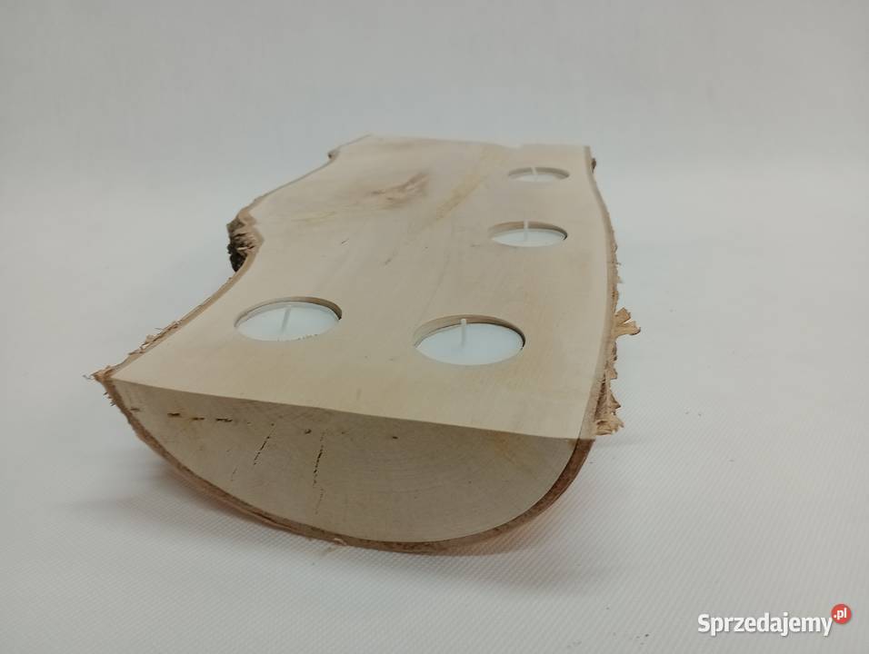 ŚWIECZNIK Z DREWNA BROZOWEGO ŚWIECZNIK TEALIGHT Żagań