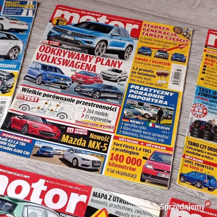 kolekcję archiwalnych wydań polskiego tygodnika Gadgety motoryzacyjne Poznań