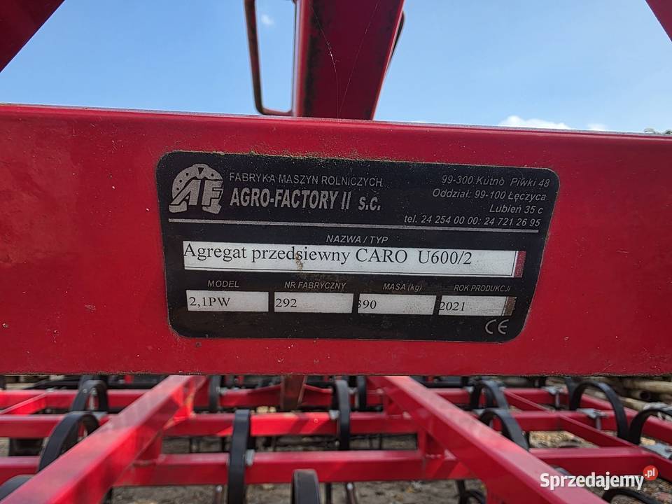 Agregat uprawowy przedsiewny AgroFactory Caro 21
