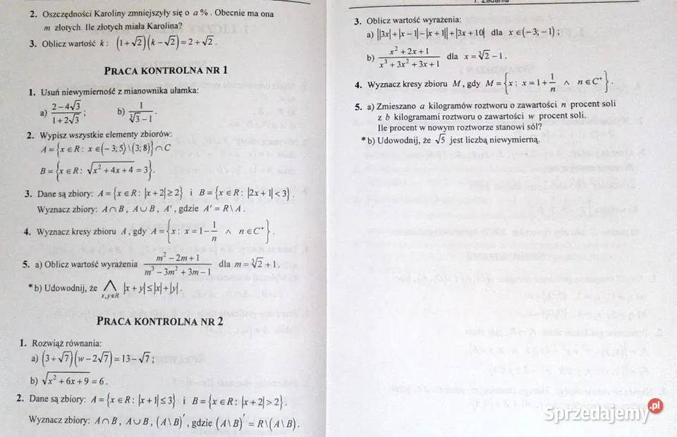 Przed nową maturą z matematyki kl 1 Jadwiga miękka Chełm