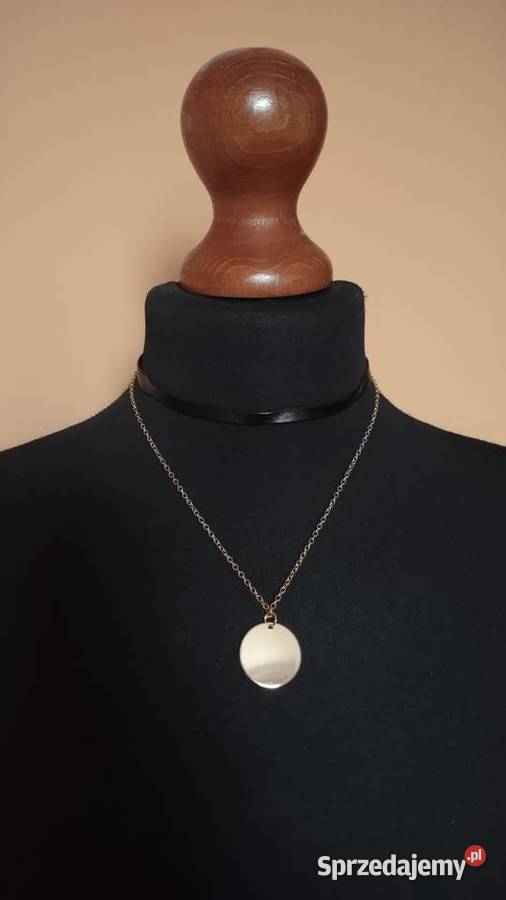 Czarny choker z łańcuszkiem AlternativeNaszyjnik Olkusz sprzedam