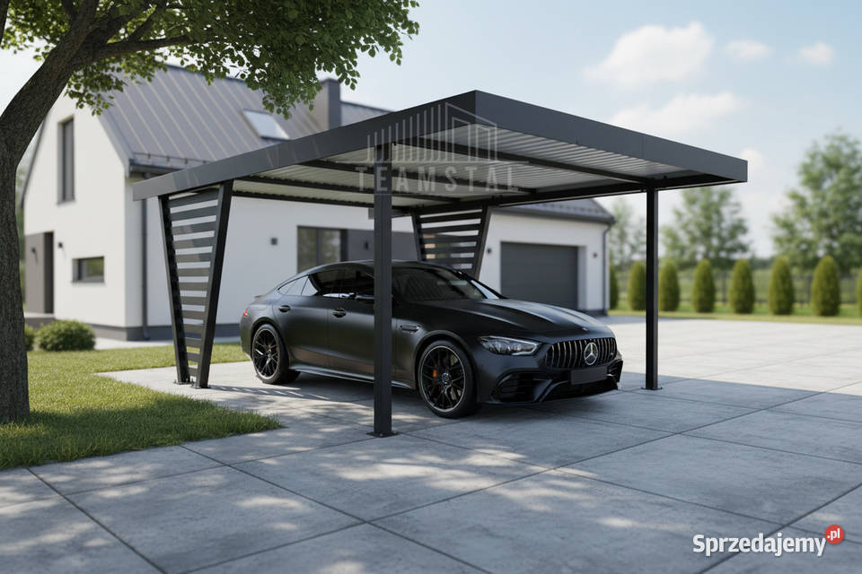 Carport V PREMIUM 5x47m Wypełnienie panelami Suwałki