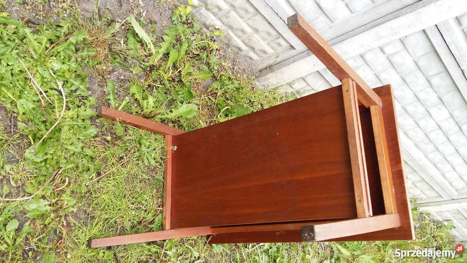 Mała zgrabna ława z lat 60tych 080 53cm Kościan