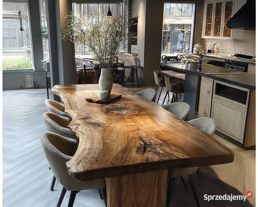 Stół do jadalni z drewna egzotycznego biurko Kraków