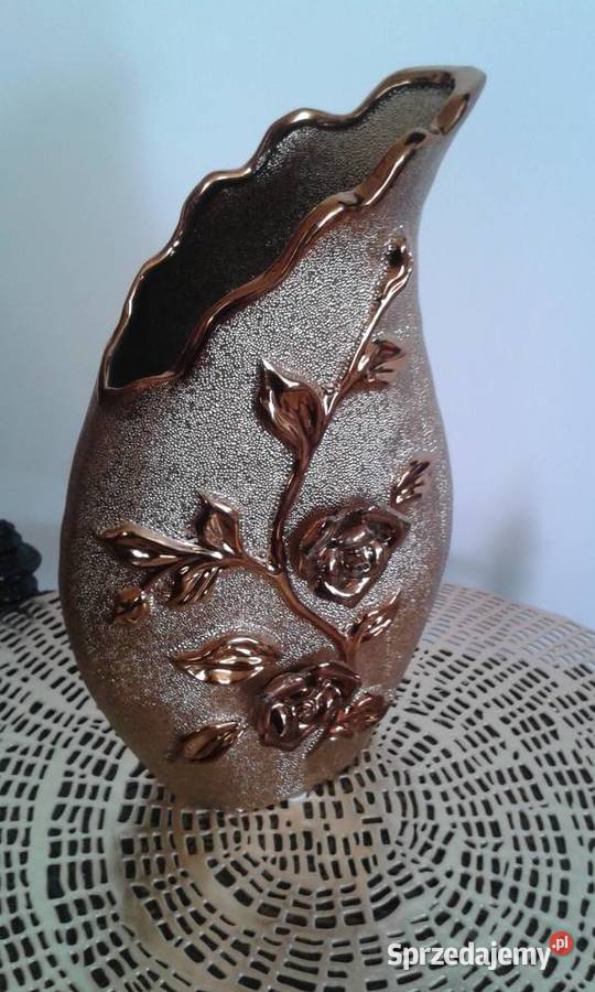 Wazon ozdobny róże złoty 28 mazowieckie Warszawa