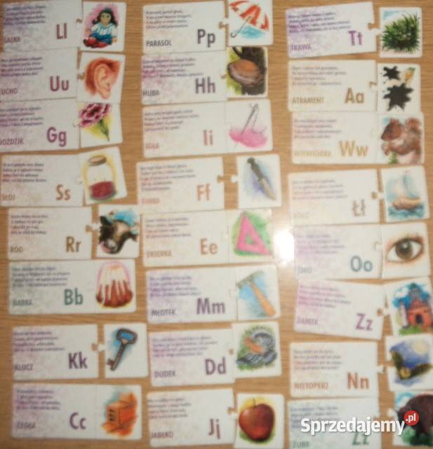 2x Gra edukacyjna Alfabet Zgadywanka Puzzle podkarpackie Rzeszów