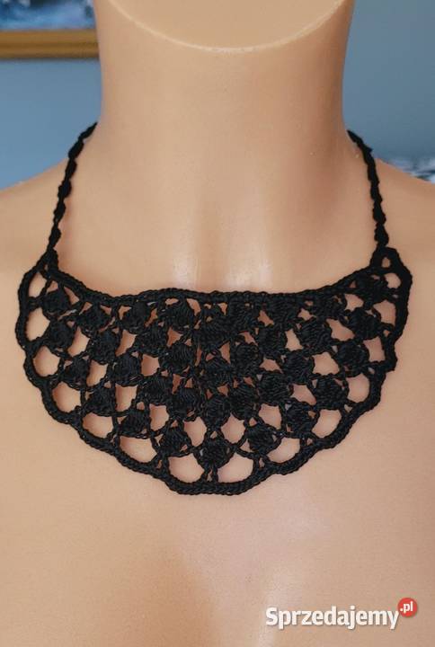 Naszyjnik szydełkowy na szyję handmade sprzedam