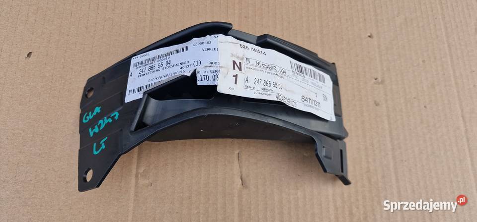 MERCEDES GLA H247 MOCOWANIE ZDERZAKA LEWY TYŁ Bieleń