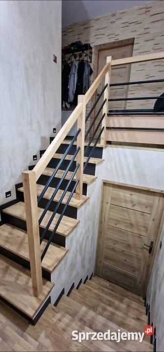 Balustrada Barierka Drewniano Metalowa Na wymiar