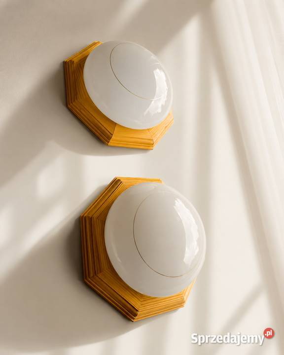 2x lampa sufitowa plafon retro vintage PRL Łańcut
