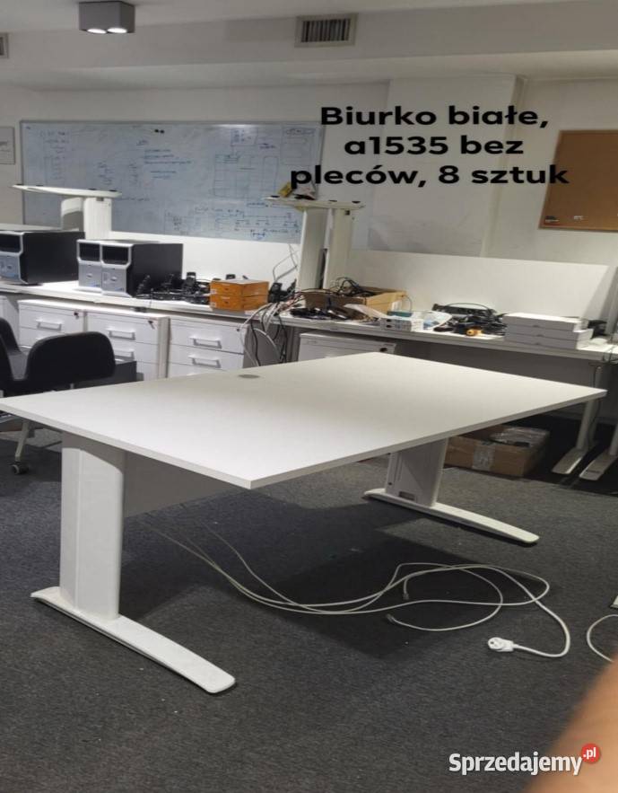 Biurka białe dwie wersje z plecami i bez Gliwice sprzedam