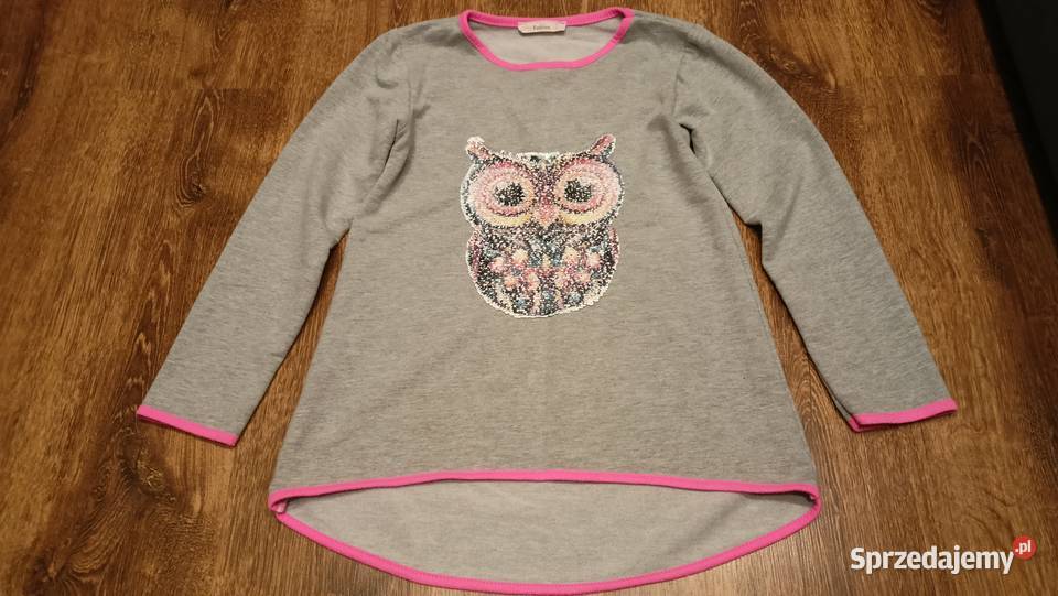 Sweter sowa cekiny Fashion dziewczynka Swetry Strzyżów