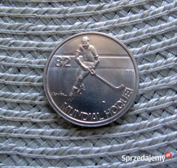 Portugalia 5 Escudo 1982r MŚ w hokeju na rolkach Kalisz