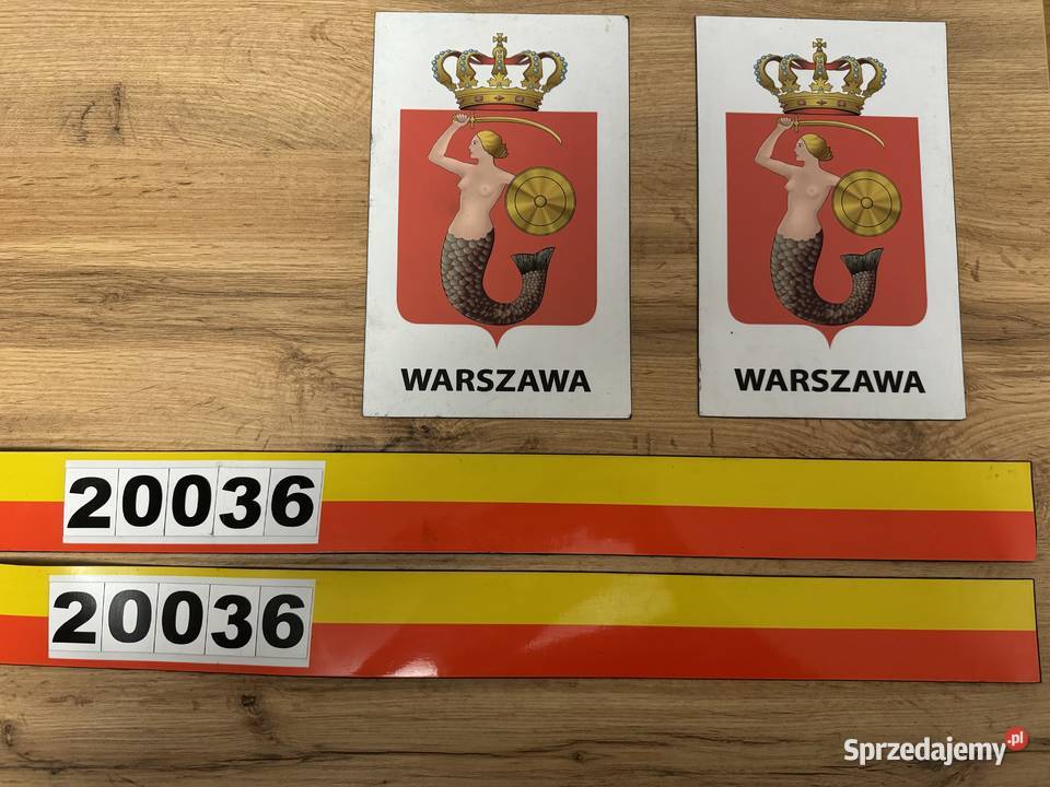 Magnesy Taxi Paski Syrenki Komplet Otwock