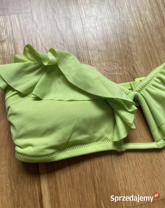 Stój kąpielowy bikini HM z falbankami neonowy Stroje kąpielowe Kraków
