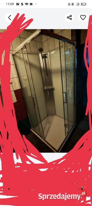 Kabina prysznicowa 90 x 90 używana sprawna Toruń Bernardowo sprzedam