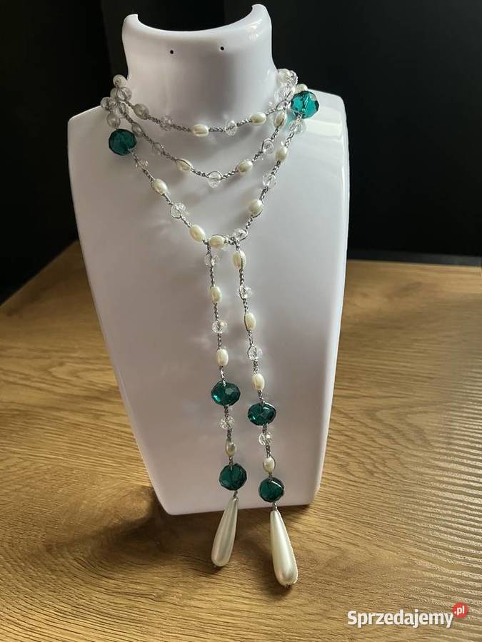 Ręcznie robiony na szydełku naszyjnik Dąbrowa Tarnowska