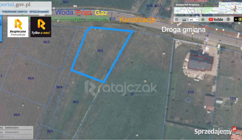 Działka 825m2 Parszczyce Łąkowa