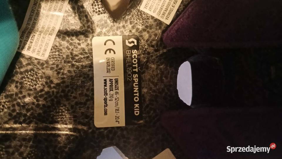 Kask Scott Spunto kid 4652 fiolet lampka baterie Rybarzowice