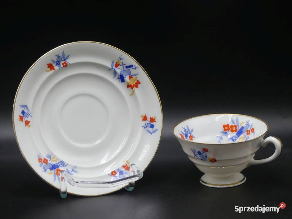 Komplet do mokki Tułowice Tillowitz stan niemal Poznań sprzedam