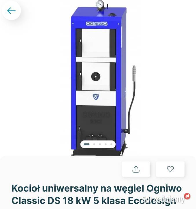 Kocioł 18kw 5 klasa 2 letni używany wielkopolskie Skoki