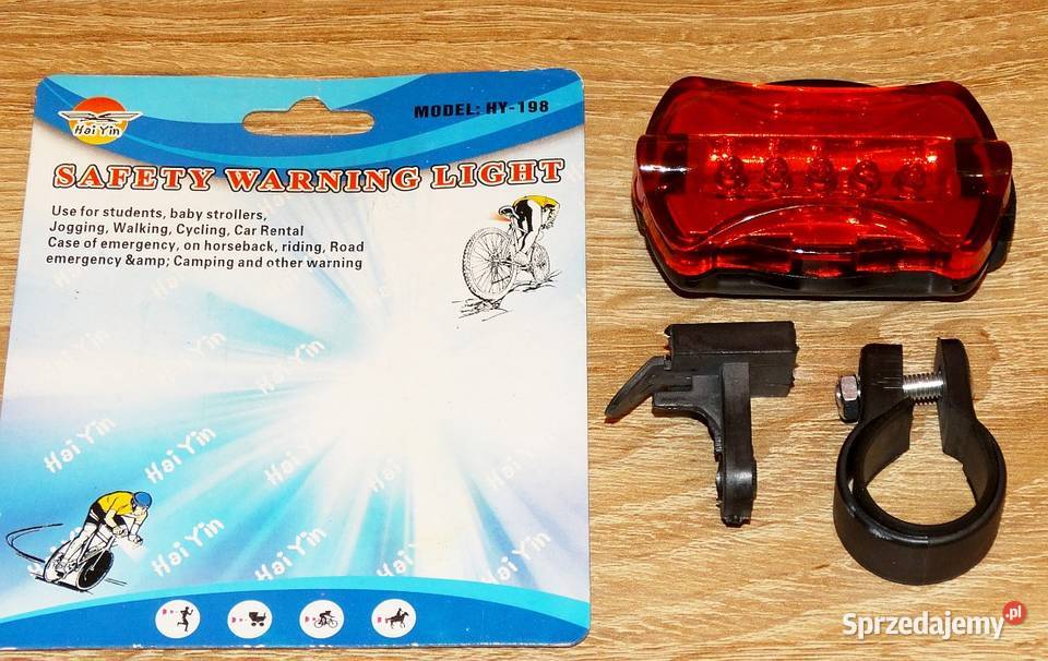 Lampka lampa rowerowa tylna czerwona HY198 5 Gliwice
