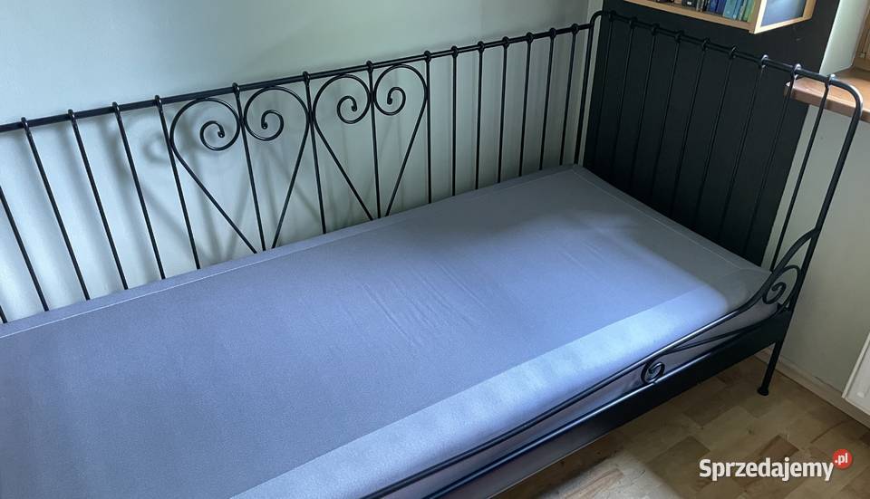 Łóżko metalowe MELDAL IKEA z materacem 90cm