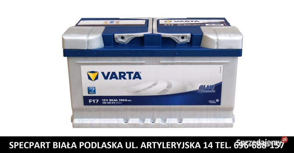 Akumulator VARTA Blue Dynamic F17 80Ah 740A EN Biała Podlaska sprzedam