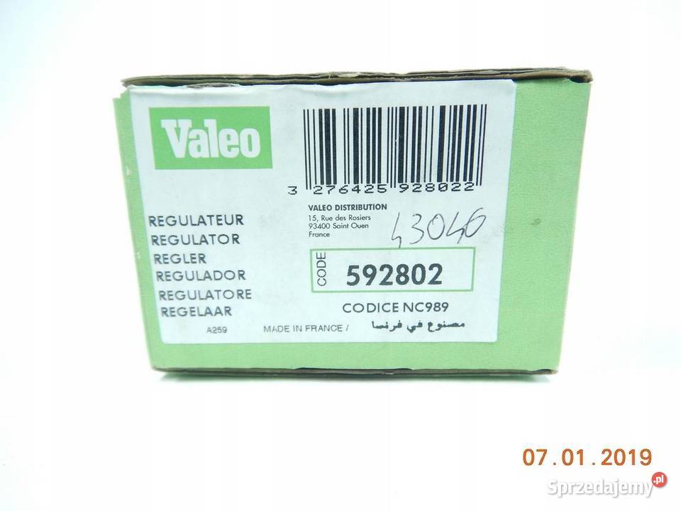 REGULATOR ALTERNATORA 592802 VALEO sprzedam