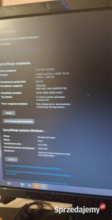 Sprzedam komputer z monitorem i okablowaniem