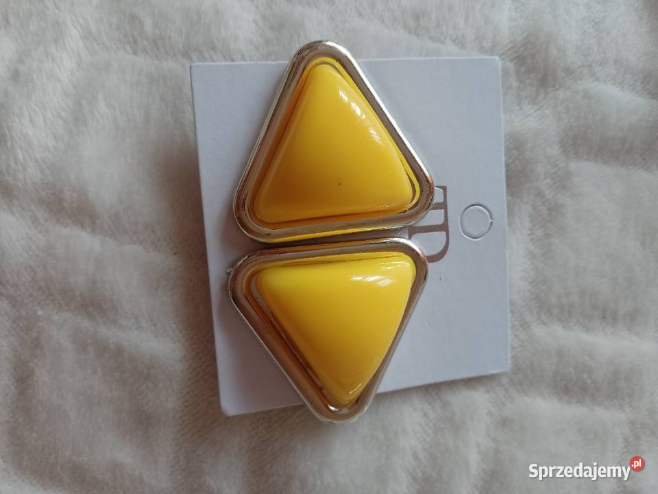 Duże żółte kolczyki z Londynu NOWE Kraków