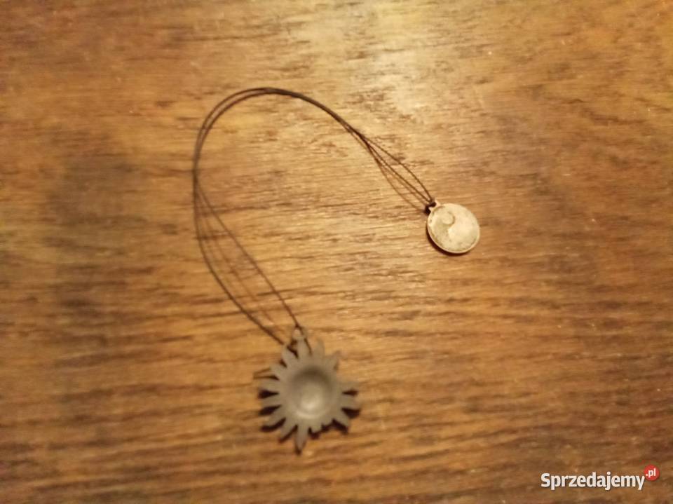Naszyjnik jing jang słońce Vintage