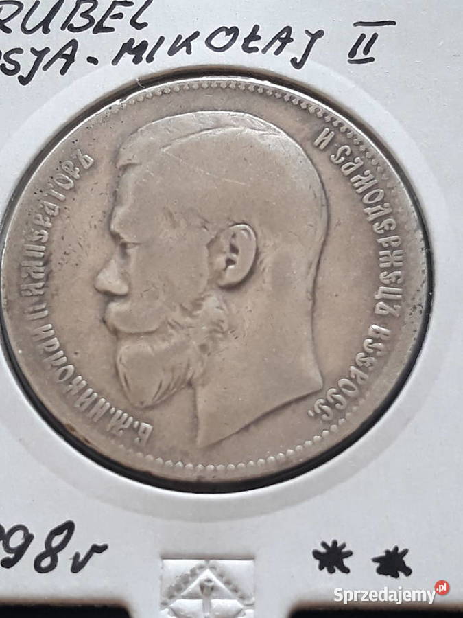 1 Rubel Rosja 1898 r Mikołaj II Romanow Piękny Konin sprzedam