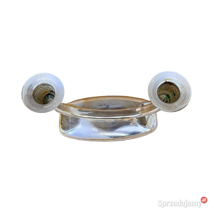 Dwuramienny świecznik platerowany posrebrzany Warszawa