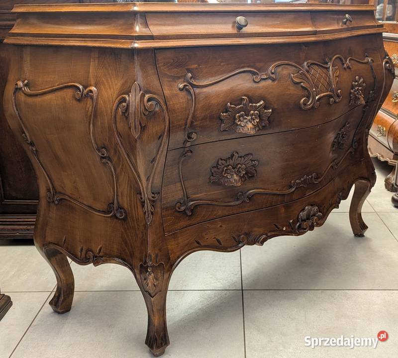 Wspaniała komoda neobarokowa orzech sklep Dąbrowa Górnicza
