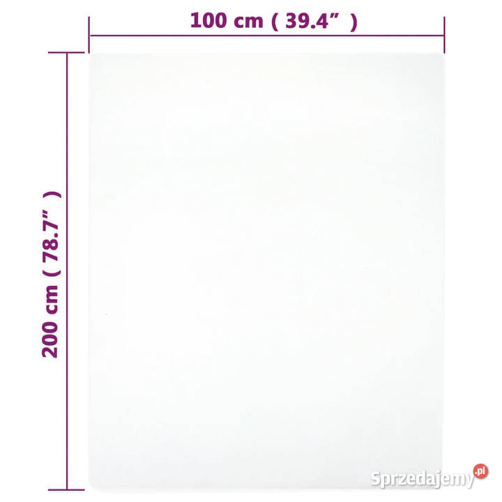 Prześcieradło białe 100x200 dżersej bawełniany Warszawa