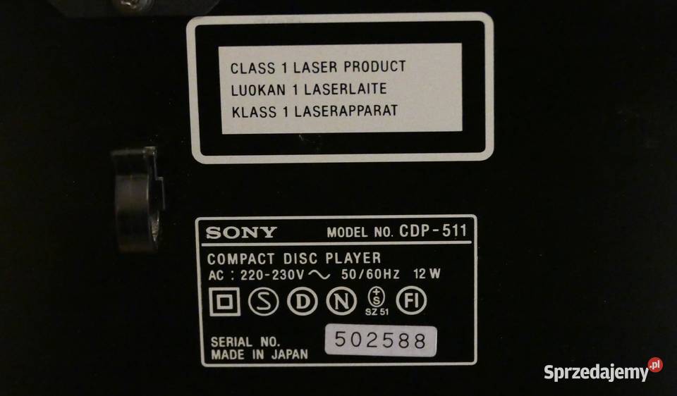 Sony CDP 511 Pilot 1 Właściciel
