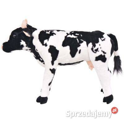 vidaXL Pluszowa krowa stojąca czarnobiała mazowieckie
