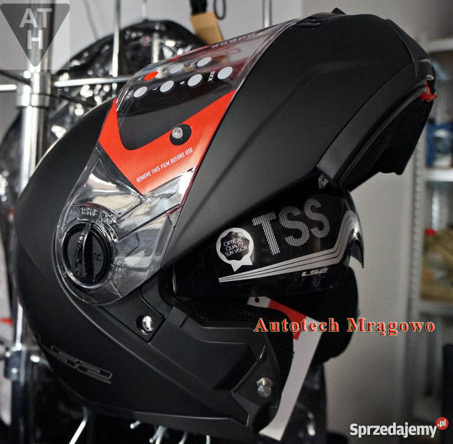 Kask SZCZĘKOWY LS2 STROBE SOLID Bledna czarny