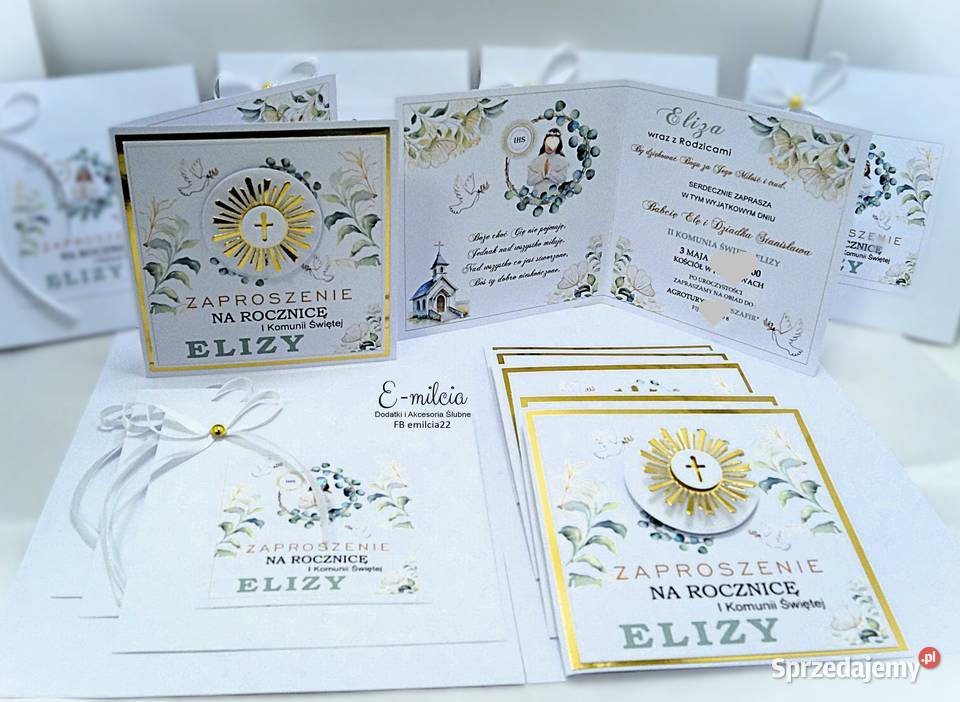 Zaproszenia ze zdjęciem z okazji II Komunii Św Zielona Góra sprzedam