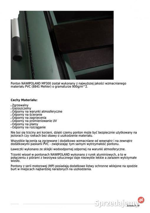 Nowy ponton motorowy NawiPoland MP300 BIG Mielec