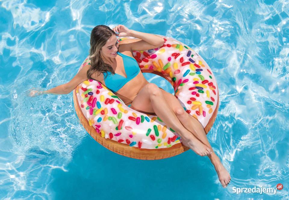 Dmuchane koło do pływania cukierkowy donut o wielkopolskie Poznań